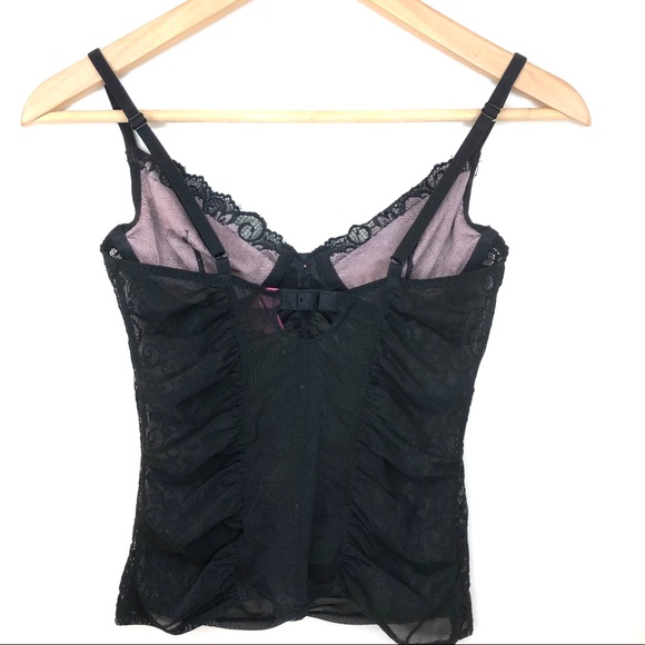 Vintage Betsey Johnson Rose Mesh Lace Corset Bra M - Picture 11 of 14